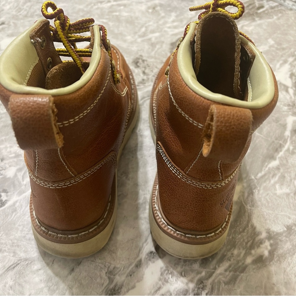 Men's Leather 6" Steel Toe Work Boots Oil Resistant Herman Survivors Oakridge - Picture 8 of 9